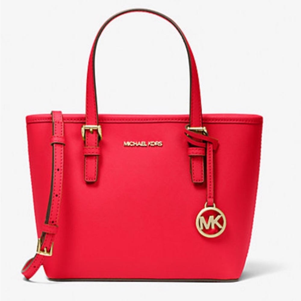 Michael Kors Jet Set Travel Extra-Small Saffiano Leather Top-Zip Tote Bag - Picture 1 of 11